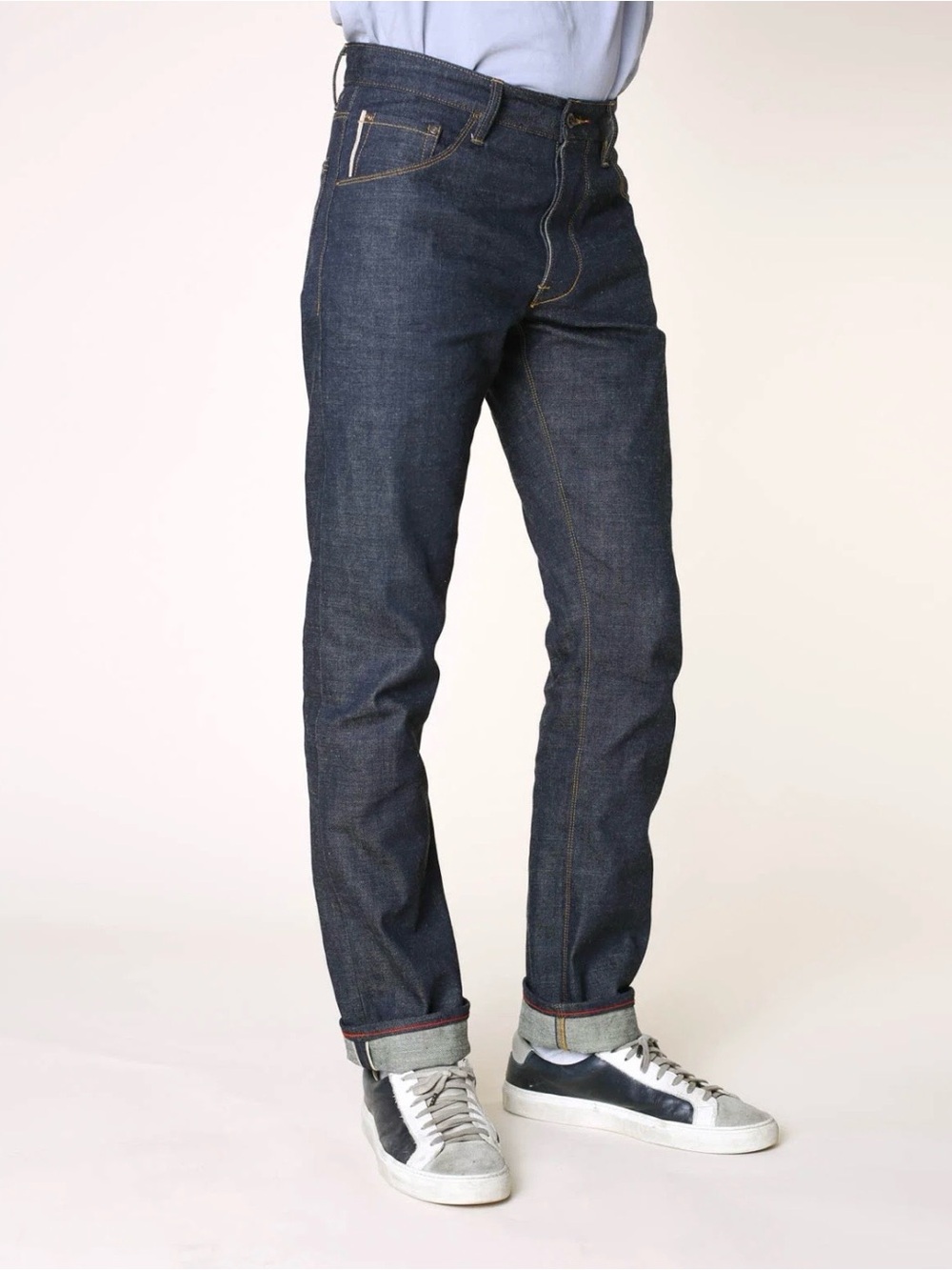 Raleigh Denim Dark Blue Men's Slim Straight Jeans